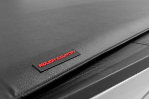 Ford F-250 Super Duty Soft Roll Up Bed Cover - Rough Country - Matte Black - '17-'23